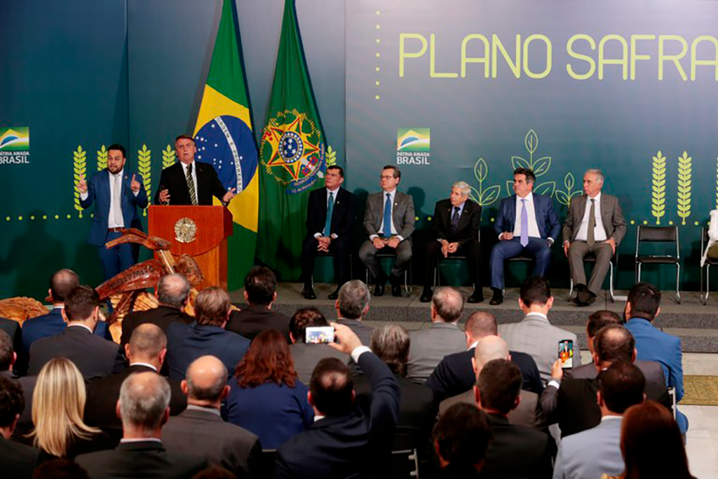 Presidente Jair Bolsonaro durante lançamento do Plano Safra