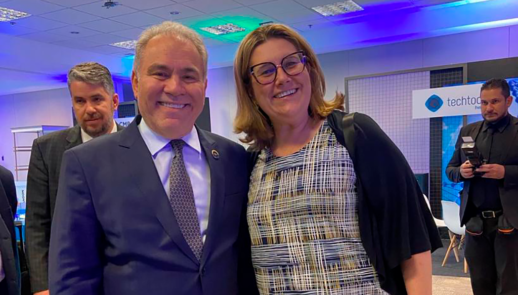 Vereadora Ana Pavão e o ministro da saúde, Marcelo Queiroga