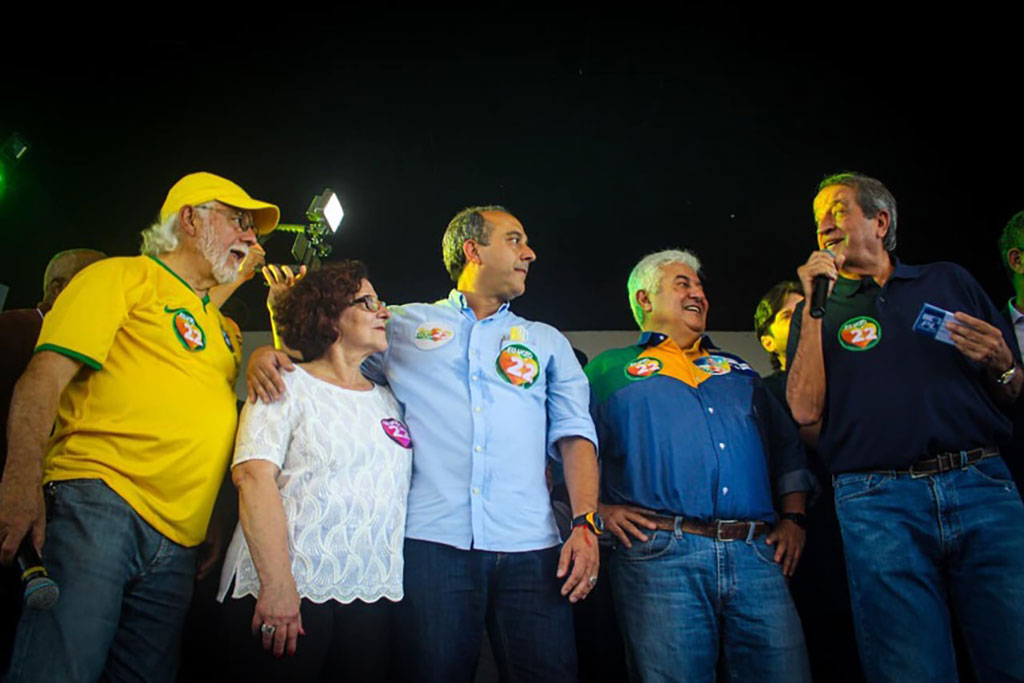 Presidente nacional do PL, Valdemar Costa Neto, durante discurso da candidatura de Guto Volpi