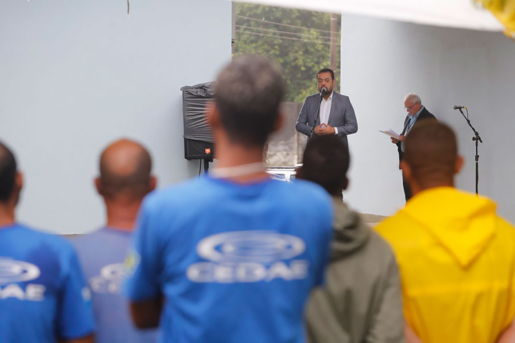 Cláudio Castro, durante a inauguração: 'Um exemplo é muito maior do que qualquer discurso' (Foto: Luis Alvarenga)