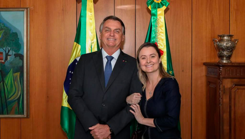 Deputada Federal Júlia Zanatta e o ex-presidente Jair Bolsonaro