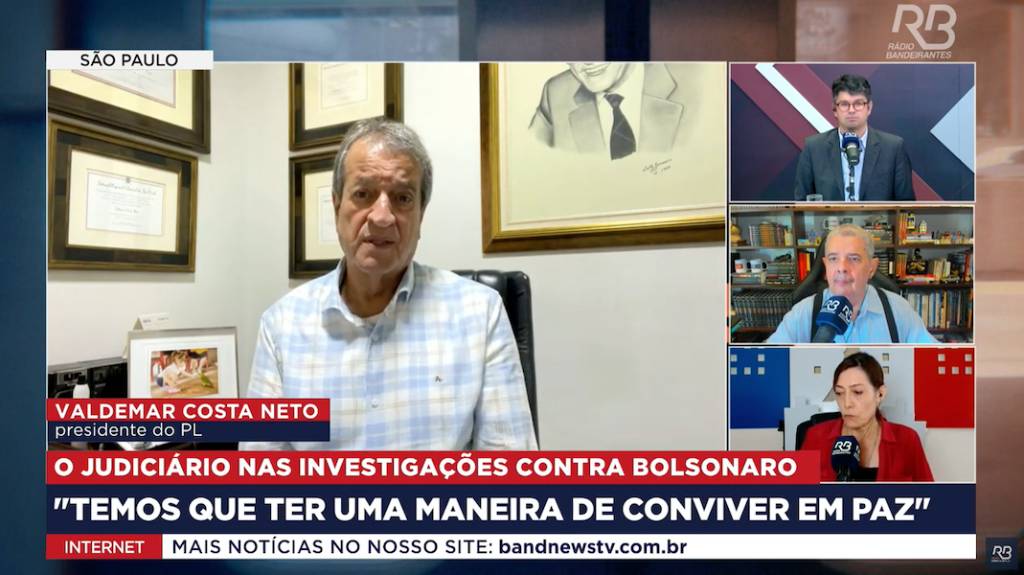 Presidente do PL, Valdemar Costa Neto