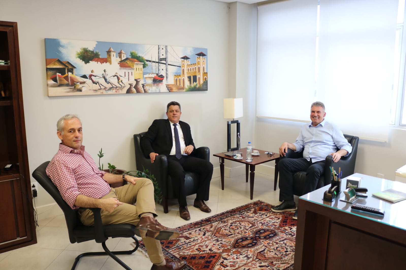 Deputado Ivan Naatz esteve reunido com o Diretor Geral do BRDE, João Paulo Kleinbing e Diretor de Acompanhamento e Recuperação de Créditos, Mauro Maria