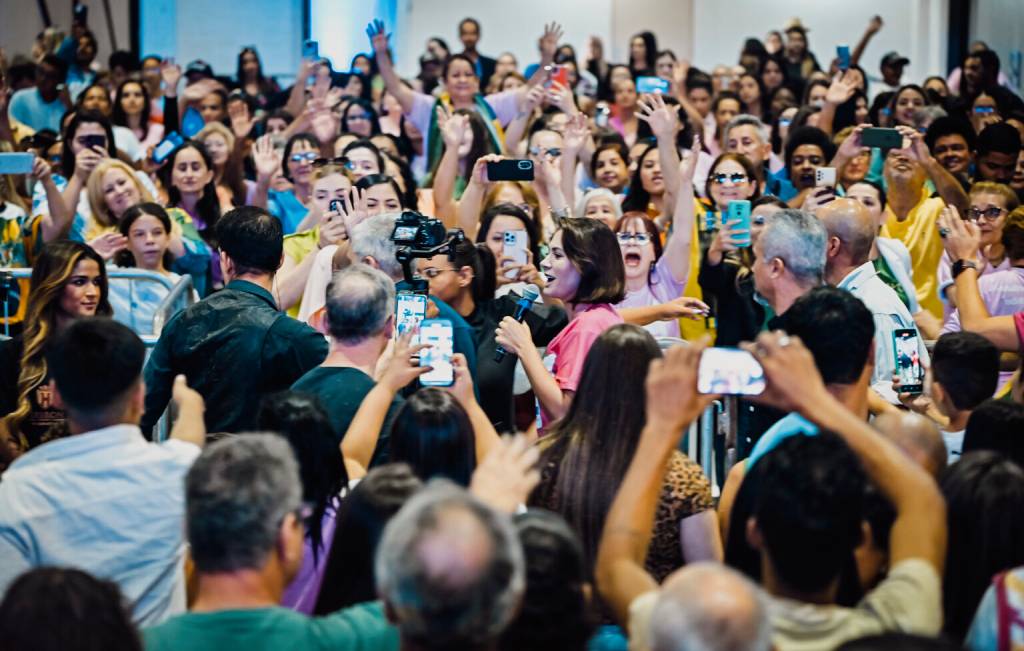 Chegada de Michelle Bolsonaro no Centro de Convenções Goiânia. Foto: Zack Stencil/PL