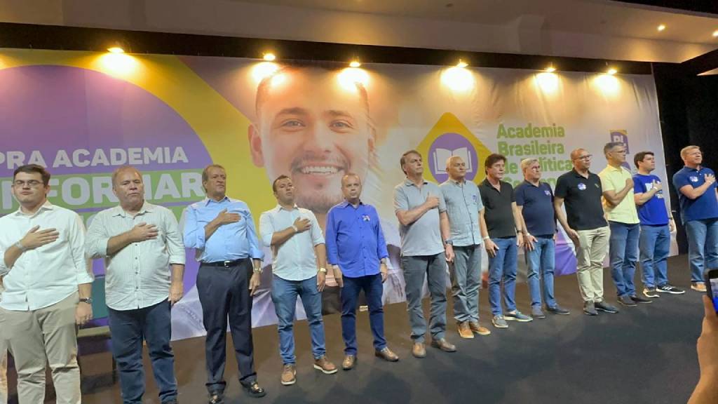 Líderes do PL durante lançamento da Academia Brasileira de Política Conservadora Foto: Assessoria de imprensa do senador Rogério Marinho