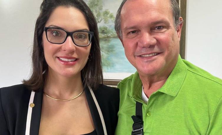 Deputada Janaína (MDB/MT) com o senador Wellington Fagundes (PL-MT) - Foto: Divulgação