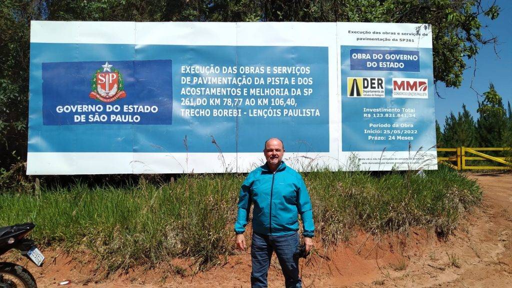 Pavimentação da estrada que liga águas de santa bárbara a lençóis paulista começa em janeiro - Foto: Assessoria de Imprensa do Deputado