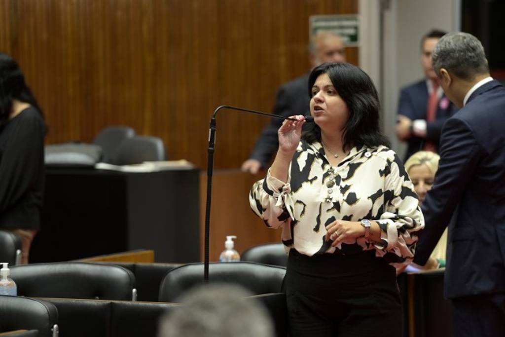 Deputada Alê Portela (PL-MG) comentou a aprovação de seu projeto, que procura combater golpes contra idosos - Foto: Henrique Chendes