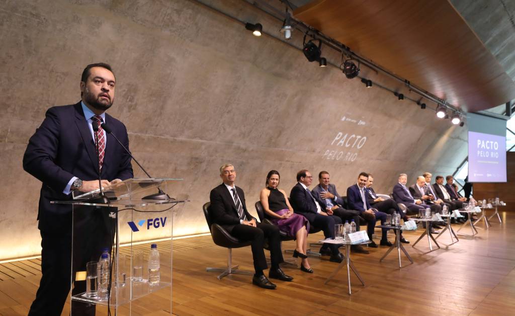 Governador do Rio durante discurso na abertura do Seminário Pacto pelo Rio, na Fundação Getúlio Vargas - Foto: (Rafael Campos)