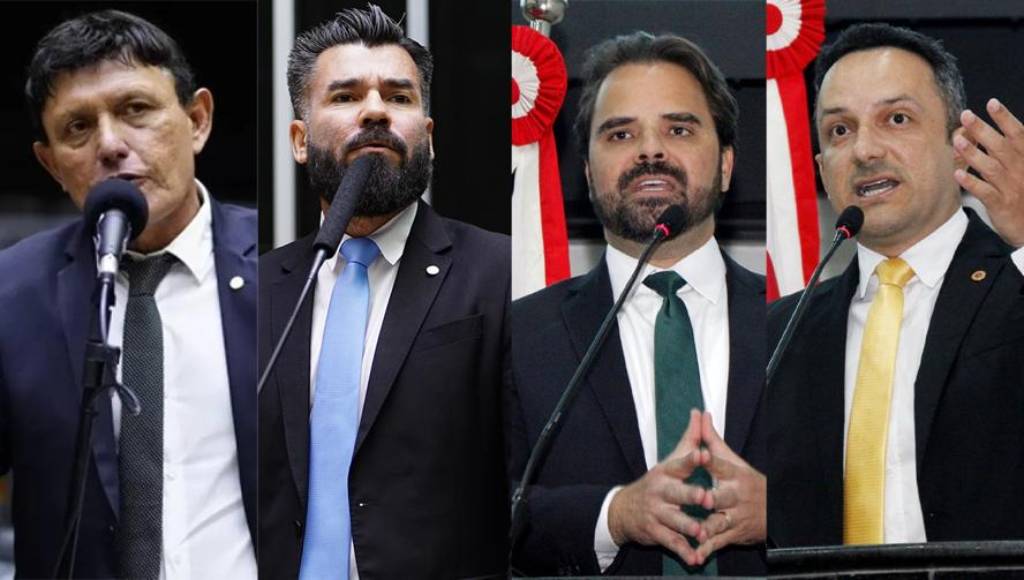Deputado Federal Delegado Éder Mauro (PL-PA),Deputado Federal Caveira (PL-PA), Deputado Estadual Toni Cunha (PL-PA) e o Deputado Rogério Barra (PL-PA) - Foto: Divulgação/Assessoria de Imprensa