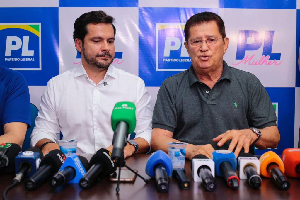 Capitão Alberto Neto (PL-AM) e o presidente estadual do partido, Alfredo Nascimento (PL-AM) - Foto: arquivo Assessoria
