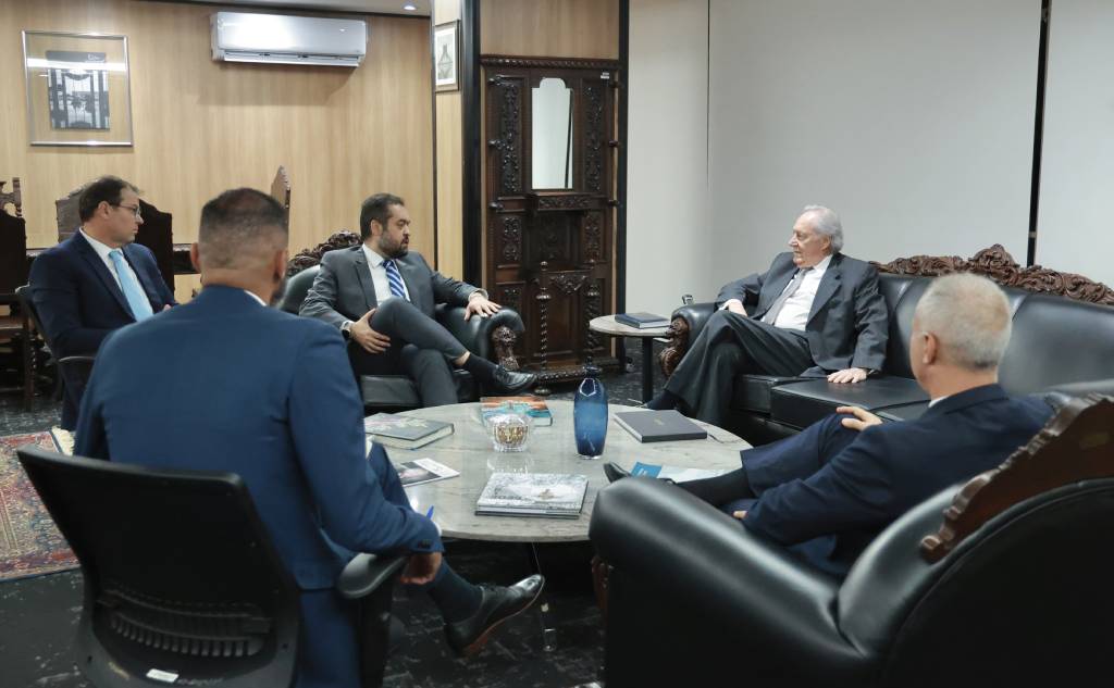 Governador Cláudio Castro durante reunião com o ministro da Justiça e Segurança Pública, Ricardo Lewandowski - Foto: (Rogério Santana)