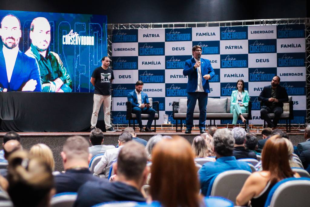 Deputado Federal Mário Frias (PL-SP) discursa no evento - Foto: Rodrigo Savedra