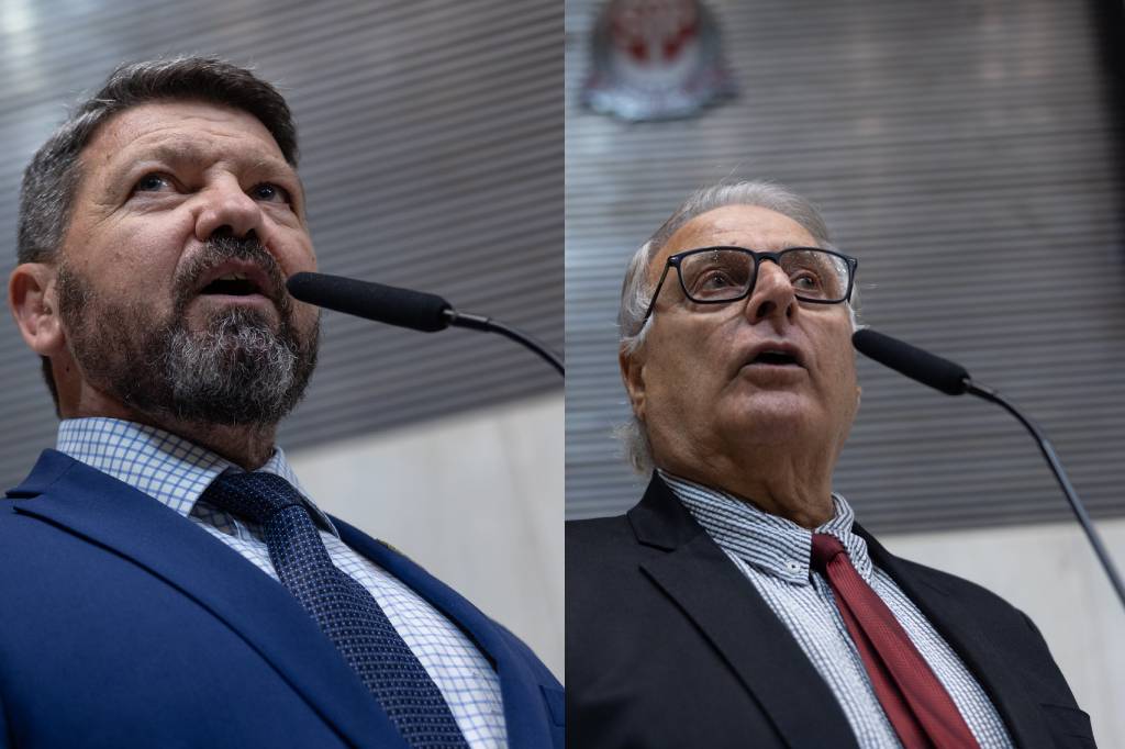 Deputado Major Mecca (PL-SP) e o deputado Conte Lopes (PL-SP) – Foto: Divulgação/Alesp