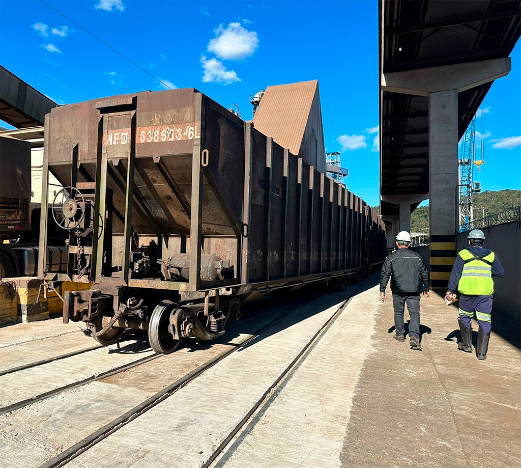 Mais de 1,3 milhão de toneladas de cargas chegaram pela ferrovia ao Porto de São Francisco do Sul. Foto de Gustavo Rotta / Divulgação Porto de SFS