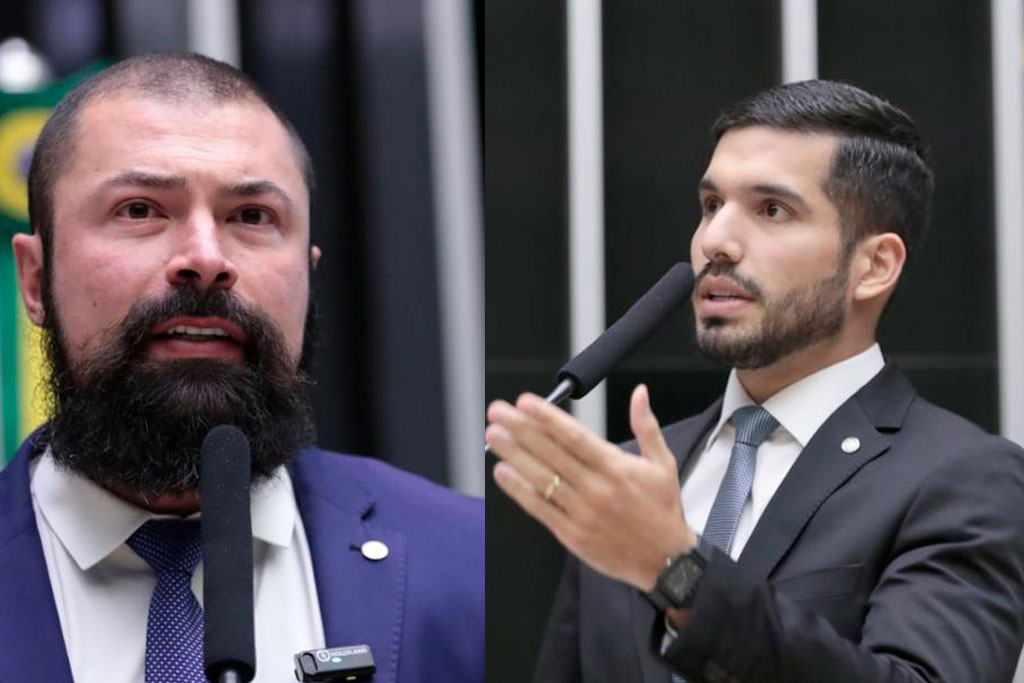 Deputados Delegado Paulo Bilynskyj (PL-SP), André Fernandes (PL-CE) - Foto: Zeca Ribeiro / Câmara dos Deputados