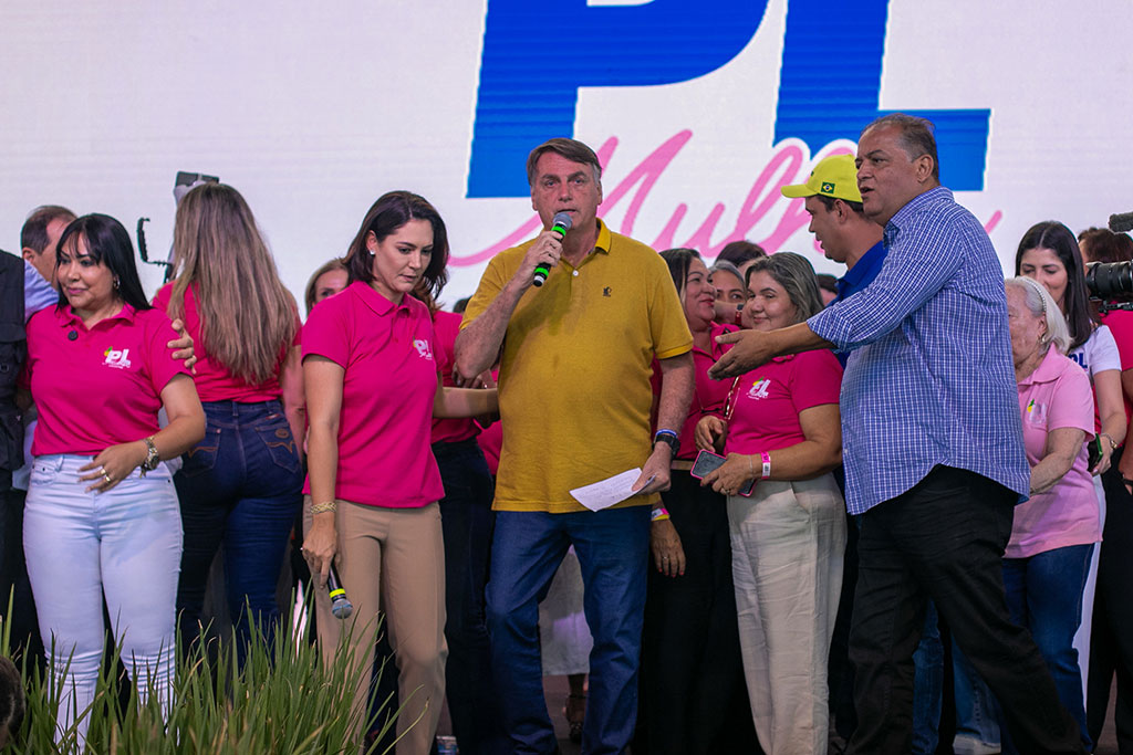Presidente de PL Mulher, Michelle Bolsonaro e o Presidente de Honra do PL, Jair Bolsonaro em Tocantins - Foto: divulgação PL Mulher