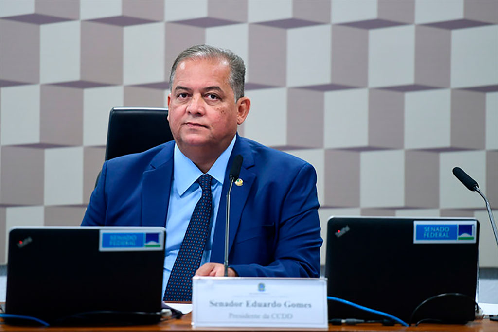 Senador Eduardo Gomes (PL-TO), conduz reunião na Comissão Temporária Interna sobre Inteligência Artificial no Brasil (CTIA) - Foto: Edilson Rodrigues/Agência Senado
