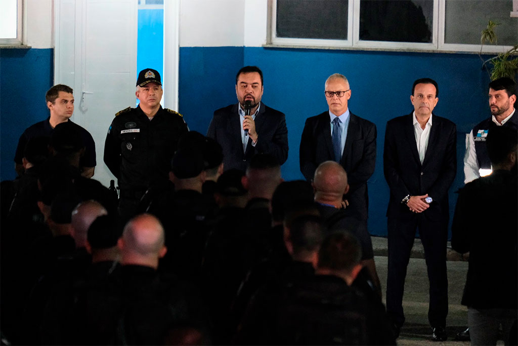 Governador Cláudio Castro durante concentração das tropas para o início da Ação Estruturada ORDO - Foto: Carlos Magno