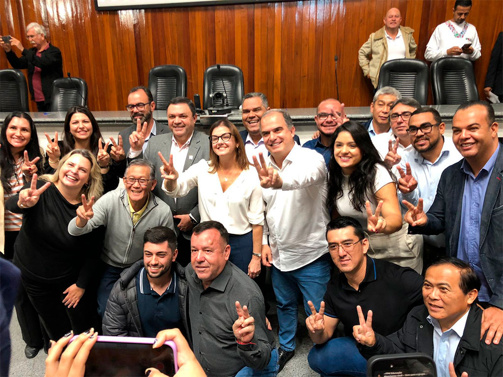 Câmara Municipal de Mogi das Cruzes-SP, confirmou Mara Bertaiolli (PL-SP) pré-candidata a prefeita e Téo Cusatis (PSD) pré-candidato a vice - - Foto: Assessoria de Imprensa • Fiamini - Soluções Integradas em Comunicação