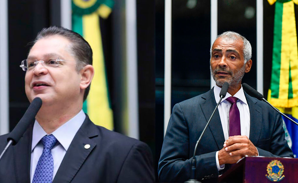 O autor do projeto deputado federal Sóstenes Cavalcante (PL-RJ) e o relator do projeto senador Romário (PL-RJ) – Foto: divulgação/Agência Câmara/Senado