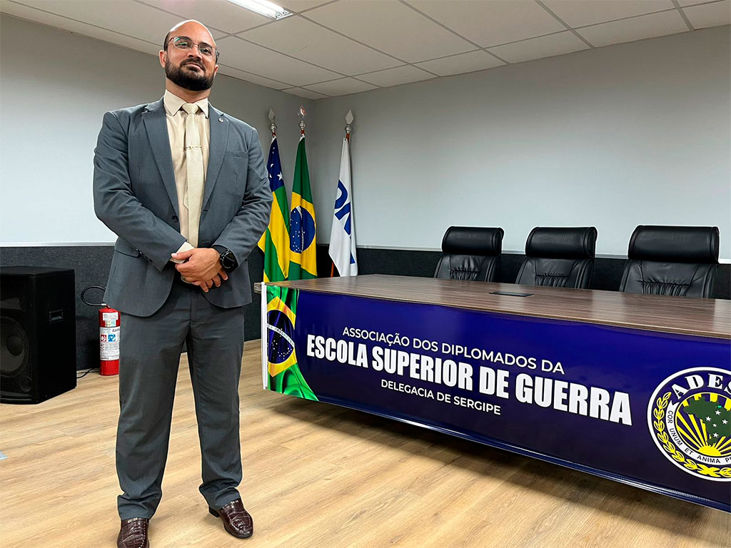 Deputado federal Capitão Alden (PL-BA) faz palestra na ADESG de Sergipe