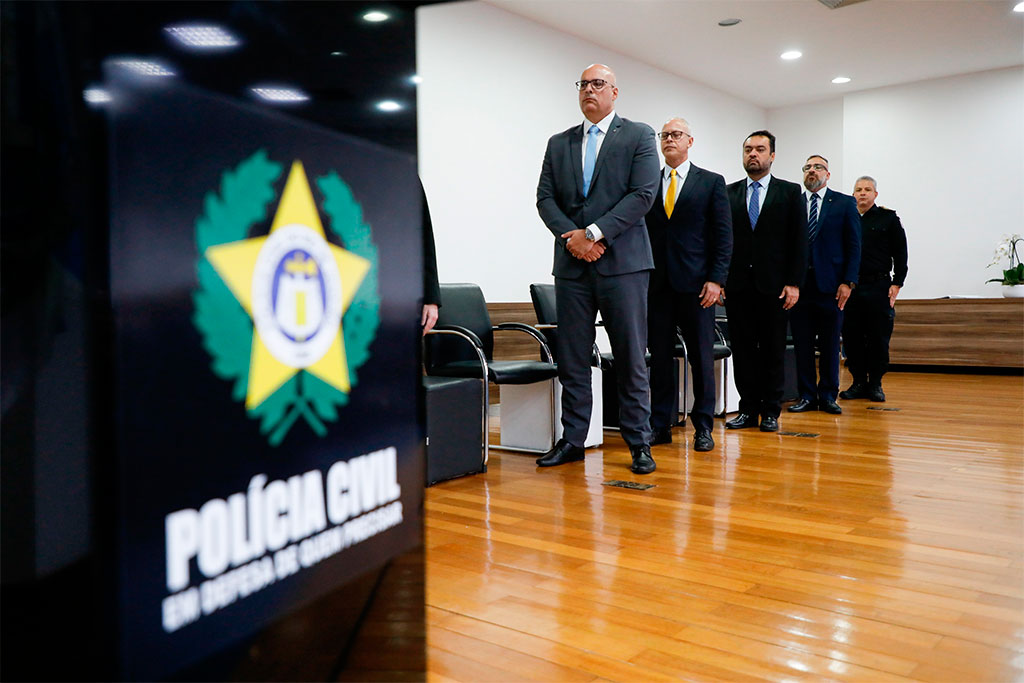 Felipe Curi toma posse como novo Secretário de Polícia Civil em cerimônia realizada no auditório da Cidade da Polícia - Foto: Ernesto Carriço