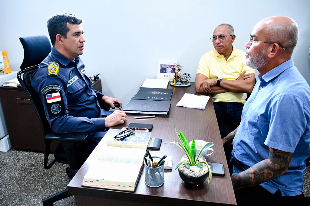 Deputado Cabo Maciel (PL-AM) realiza reunião com comandante-geral da Polícia Militar do Amazonas - Foto: Paulo Ferraz