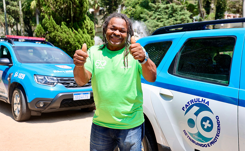 Marciano Sacramento dos Santos, 69 anos, que é aluno do programa "60+ Reabilita", aprovou as ações - Foto: Rogério Santana