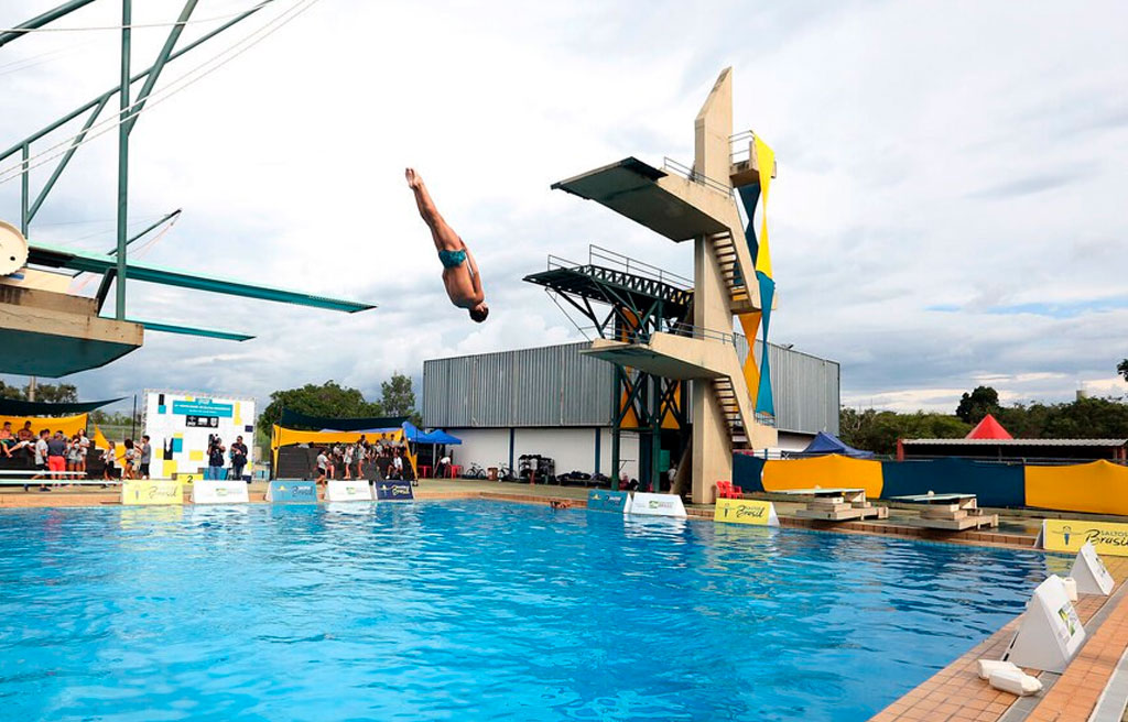 Centros de treinamento de modalidades olímpicas e paralímpicas, como saltos ornamentais, podem ganhar preferência – Foto: Francisco Medeiros/ Ministério da Cidadania