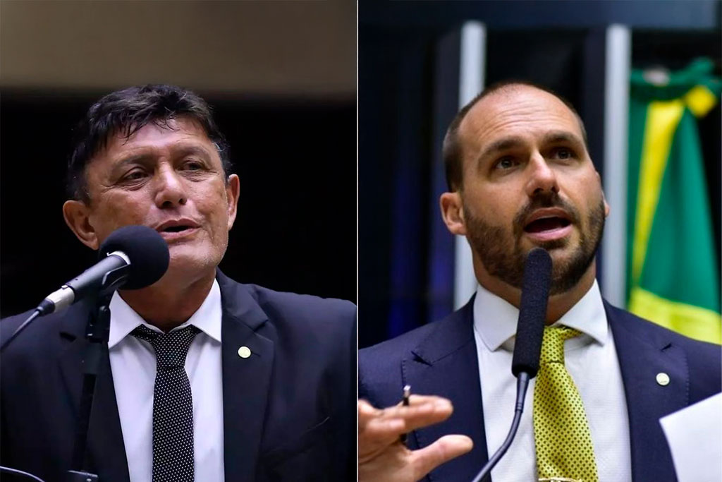 Deputado Federal Éder Mauro (PL-PA) e o Deputado Federal Eduardo Bolsonaro (PL-SP) – Foto: divulgação/Agência Câmara de Notícias