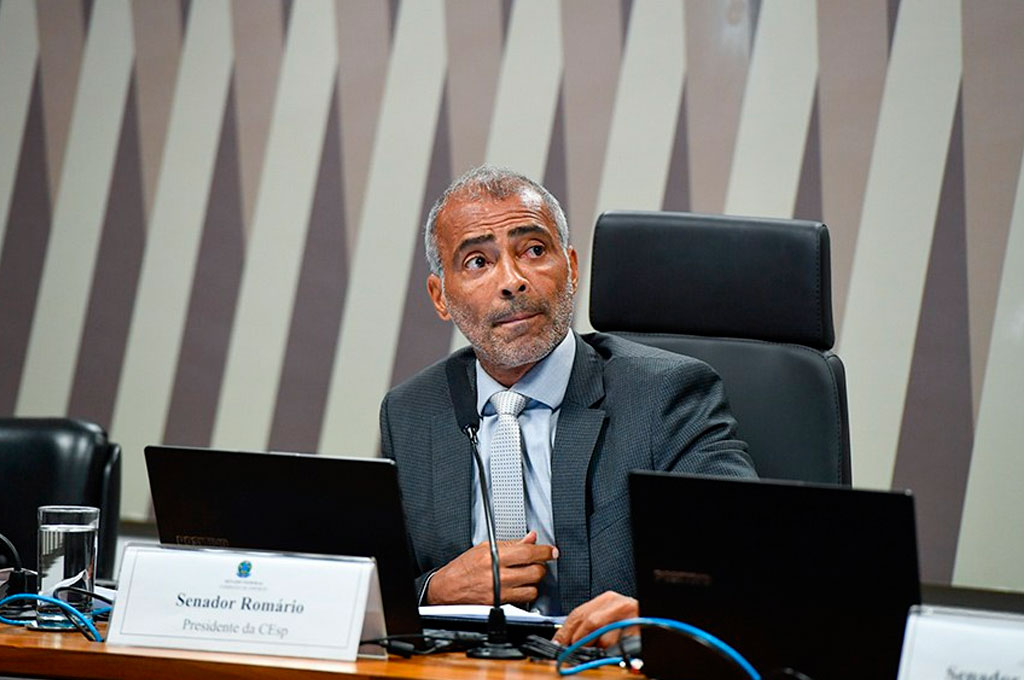 Relator da CPI das Apostas Esportivas, Romário (PL-RJ) é autor dos requerimentos para as oitivas; comissão também decidirá sobre convocação de jogadores – Foto: Roque de Sá/Agência Senado