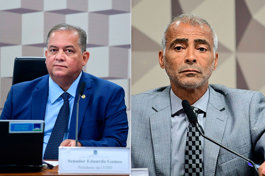 Relator Senador Eduardo Gomes (PL-TO) e o autor da proposta Senador Romário (PL-RJ) – Foto: divulgação/Agência Senado de Notícias