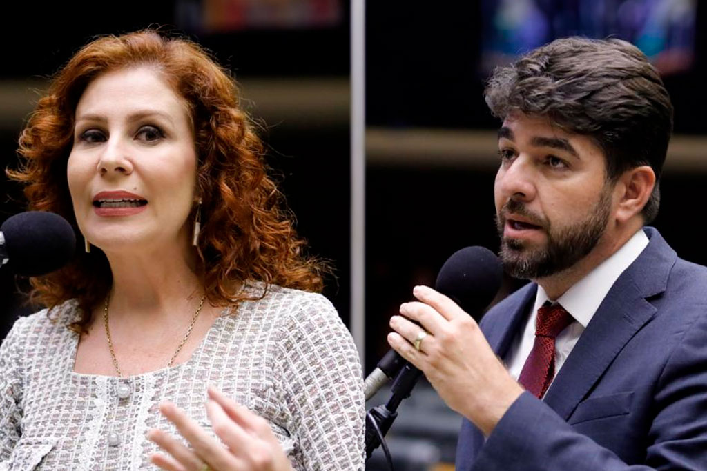 Autora do Projeto, deputada Carla Zambelli (PL-SP) e o relator deputado Zé Vitor (PL-MG) - Foto: divulgação/Agência Câmara de Notícias