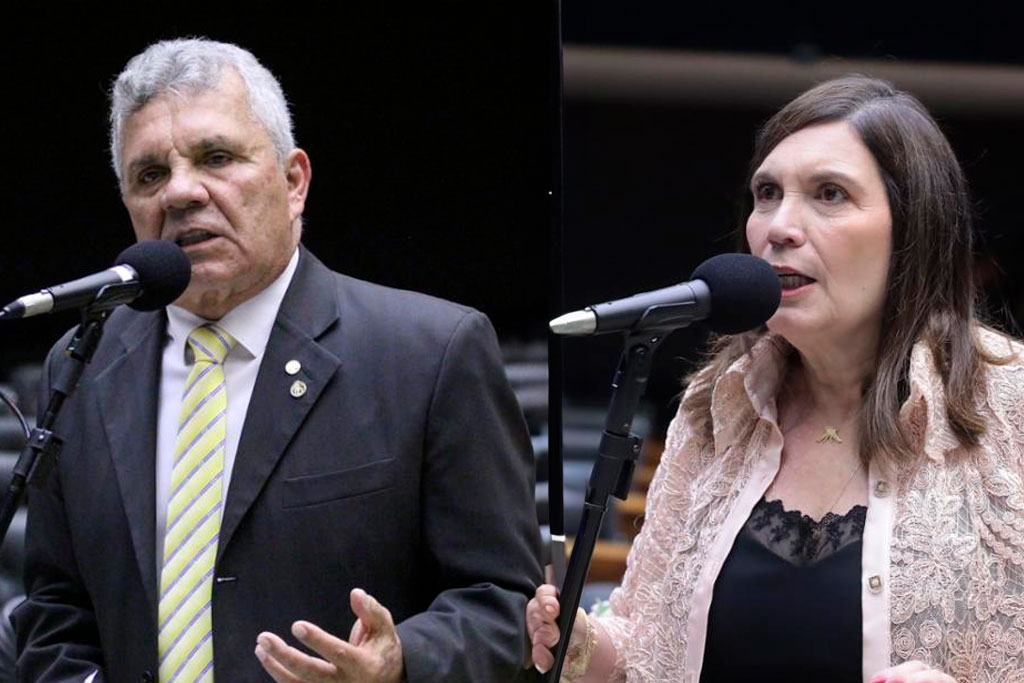 Co-autor do projeto, Deputado Alberto Fraga (PL-DF) e a relatora, Deputada Bia Kicis (PL-DF) - Foto: divulgação/Agência Câmara de Notícias