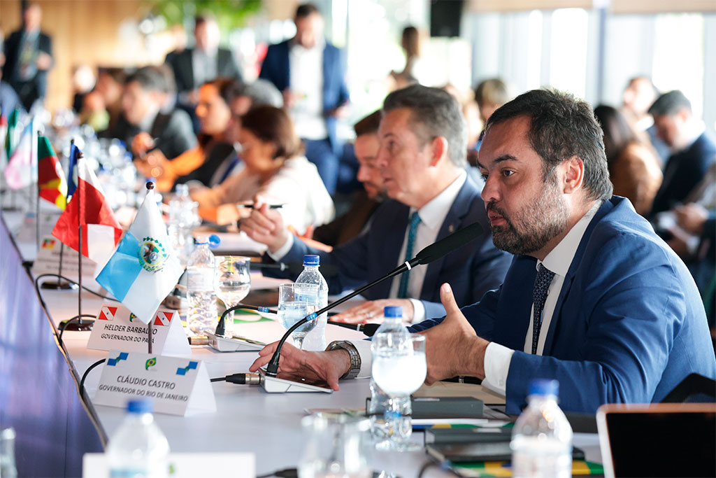 Governador Cláudio Castro (PL-RJ) durante o Fórum Nacional de Governadores, em Brasília – Foto: Rafael Campos