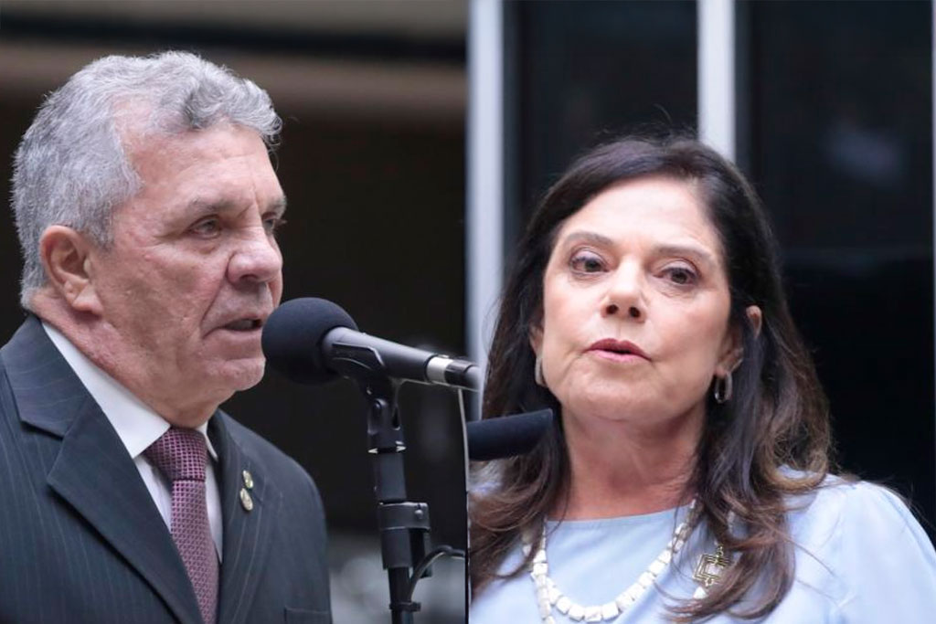 Autor do projeto, Deputado Alberto Fraga (PL-DF) e a relatora, deputada Soraya Santos (PL-RJ) – Foto: Agência Câmara de Notícias