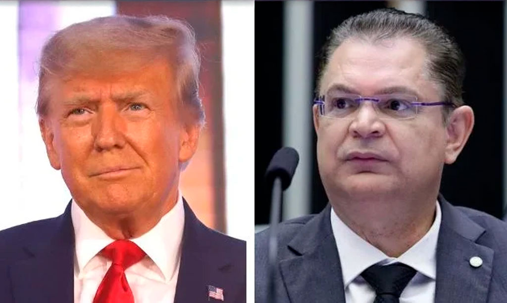 Donald Trump e Sóstenes Cavalcante (PL-RJ) | Fotos: Wikimedia Commons e Mário Agra/Câmara dos Deputados