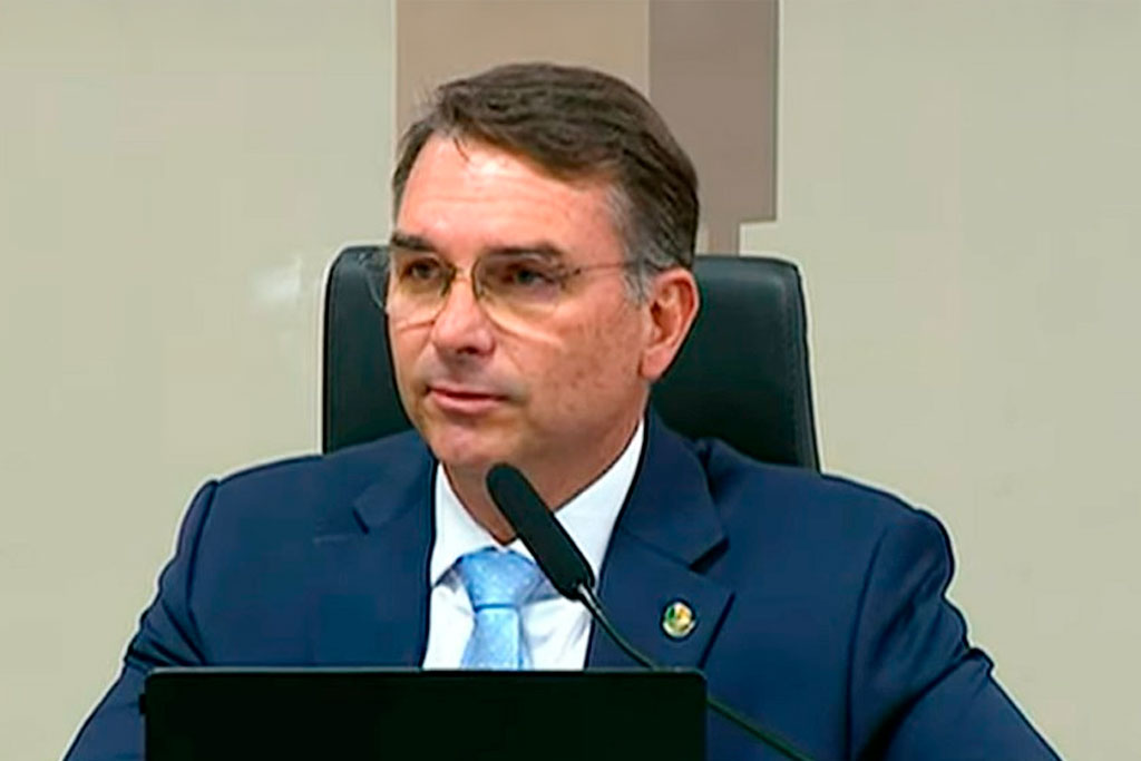 Senador Flávio Bolsonaro (PL-RJ) disse que vai priorizar a votação de matérias que endureçam a legislação penal - Foto: Reprodução/Tv Senado