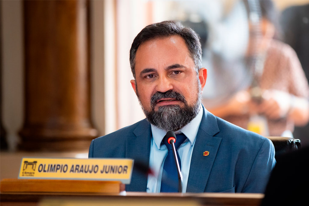 Líder do Partido Liberal na Câmara de Curitiba, vereador Olimpio Araujo Junior (PL-SC)