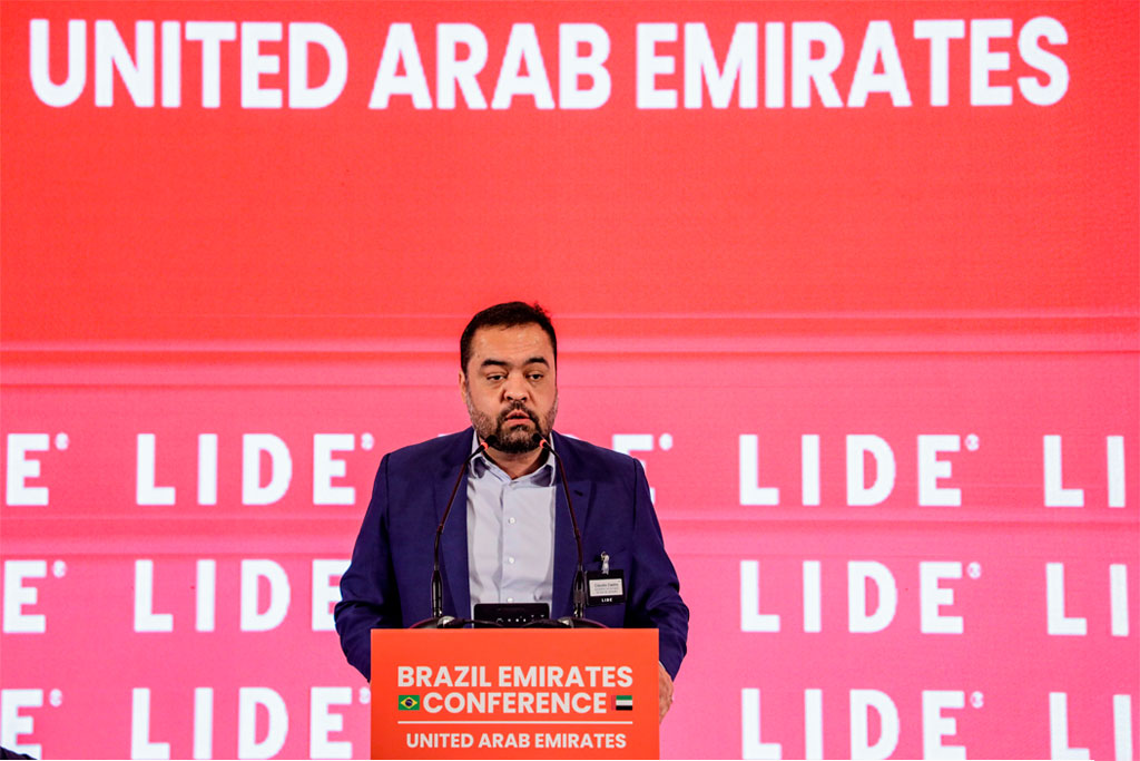 Governador Cláudio Castro (PL-RJ) durante o encontro do Grupo de Líderes Empresariais (Lide), em Dubai, nos Emirados Árabes Unidos - Foto: (Ernesto Carriço)