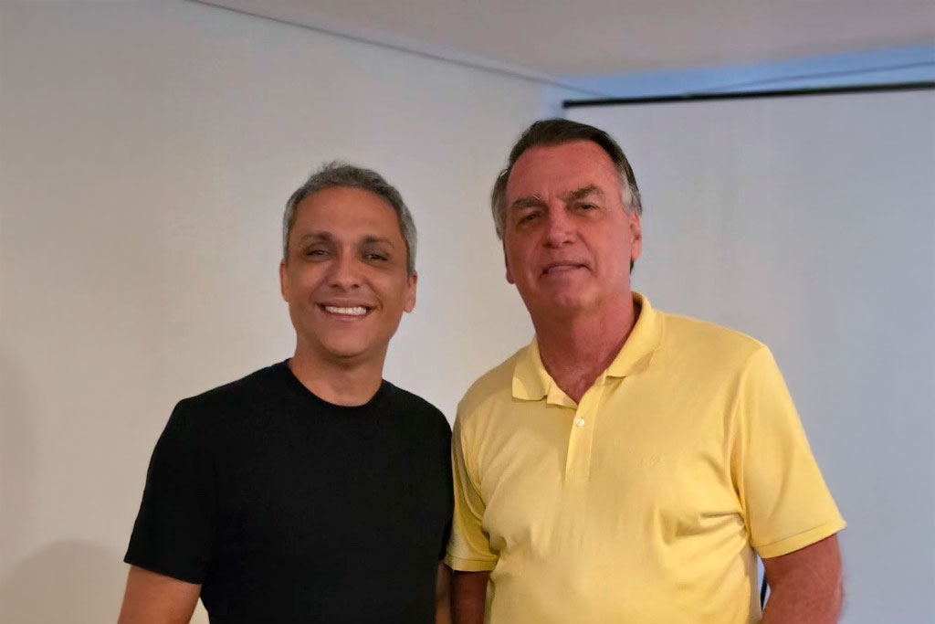 Deputado Gayer (PL-GO) e o Presidente de Honra do PL, Jair Bolsonaro - Foto: reprodução/Assessoria de Imprensa