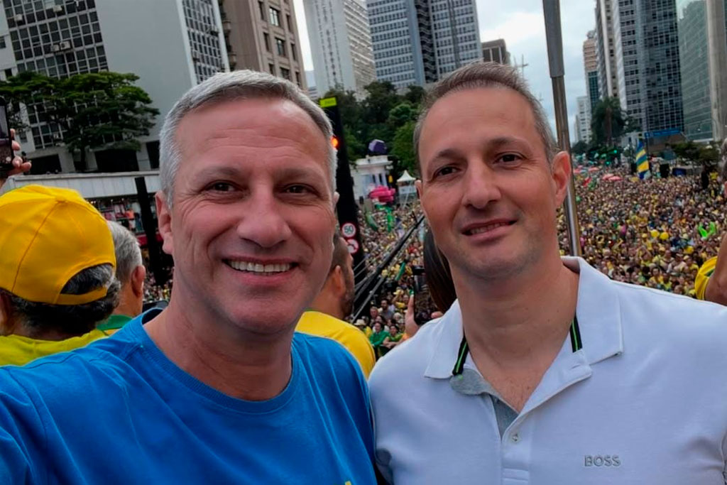 Primeiro vice-líder da Oposição, deputado Sanderson (PL-RS) e o Secretário de Segurança Publica, Deputado Capitão Derrite Deputado (PL-SP) - Foto: divulgação/Assessoria de Imprensa do Deputado