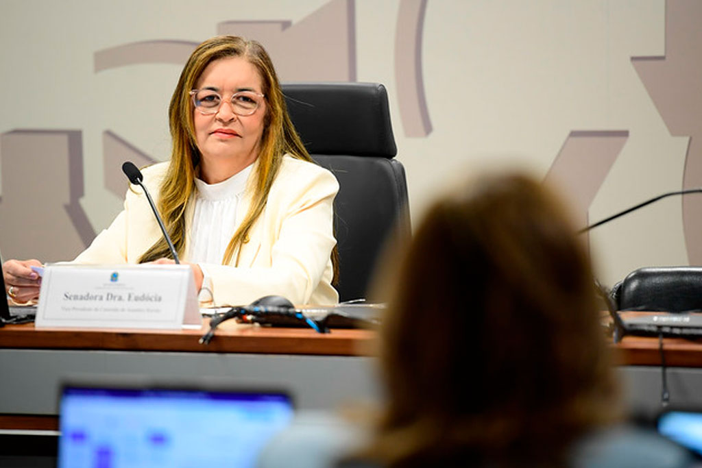 Vice-presidente da CAS, senadora Dra. Eudócia (PSB-AL) conduz reunião - Foto: Saulo Cruz/Agência Senado