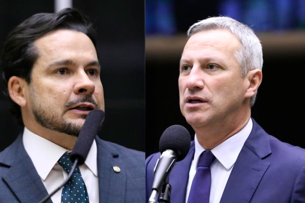 O autor, deputado Capitão Alberto Neto (PL-AM) e o relator, deputado Sanderson (PL-RS), - Foto: divulgação/Agência Câmara de Notícias