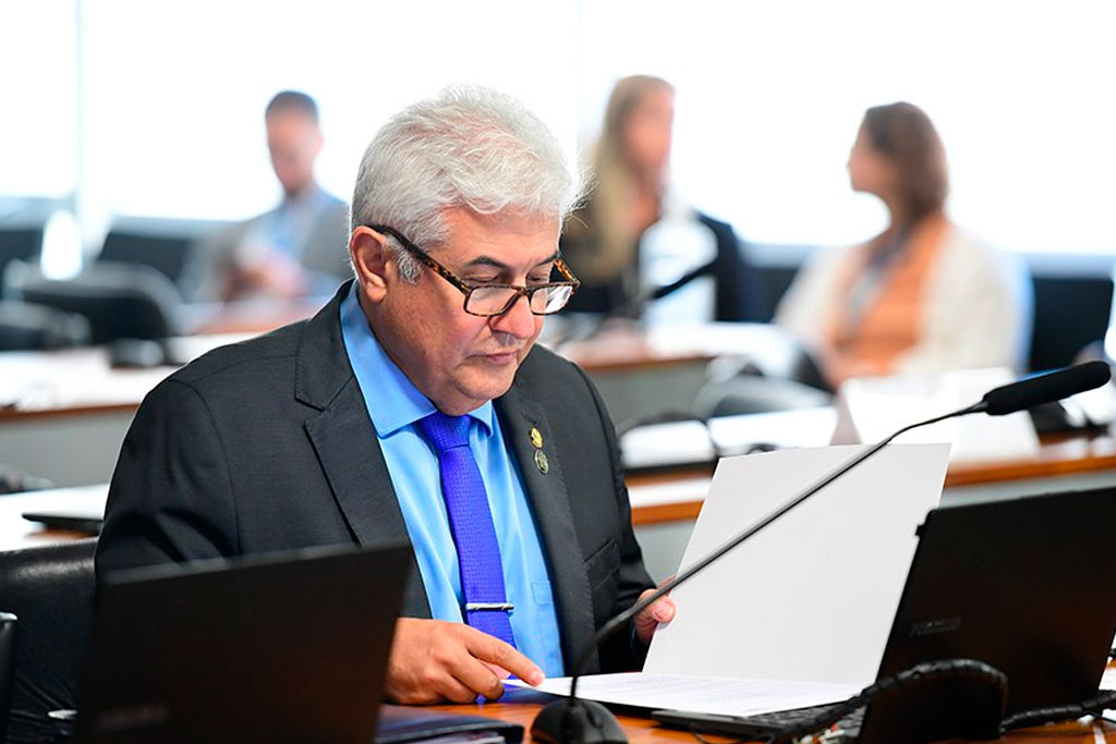 O senador Astronauta Marcos Pontes (PL-SP) foi o relator do projeto que trata desse acordo – Foto: Saulo Cruz/Agência Senado