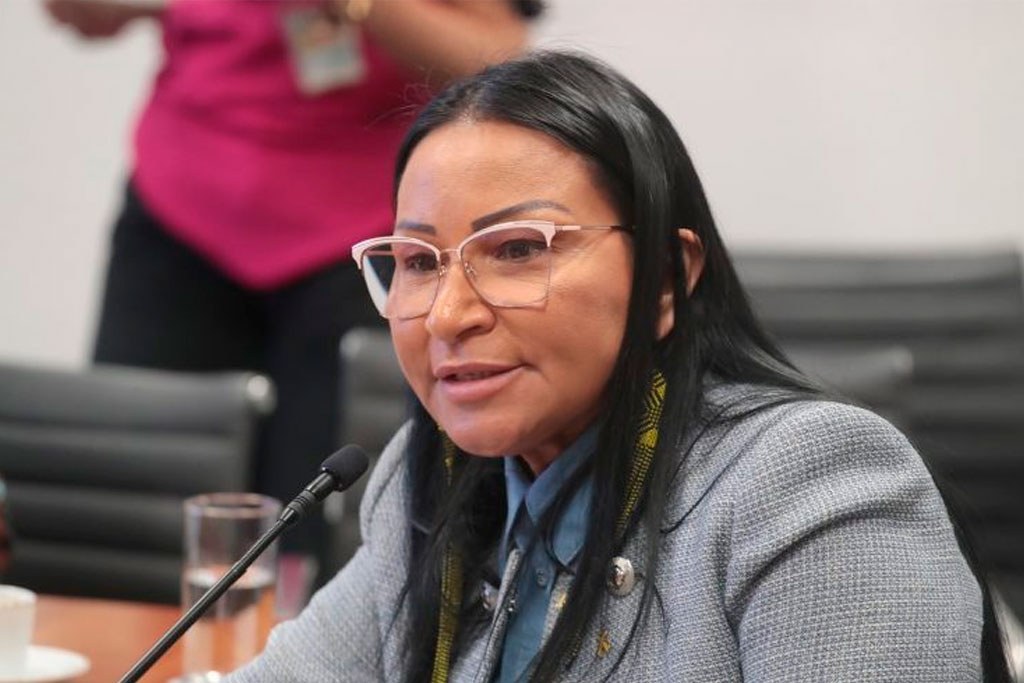 A relatora, deputada Silvia Waiãpi (PL-AP): medida vai diminuir erros da Justiça – Foto: Bruno Spada / Câmara dos Deputados