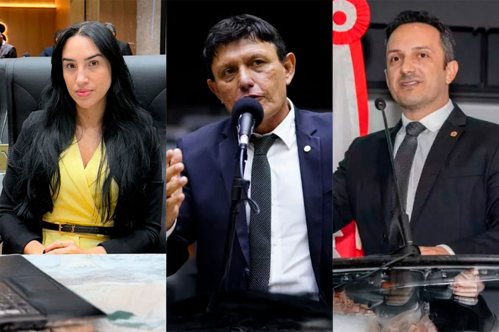 Vereadora Ágatha Barra (PL-PA), líder da bancada do partido, presidente estadual do Partido Liberal, deputado federal Éder Mauro (PL-PA) e o deputado estadual Rogério Barra (PL-PA) - Foto: divulgação/Assessoria do Deputado