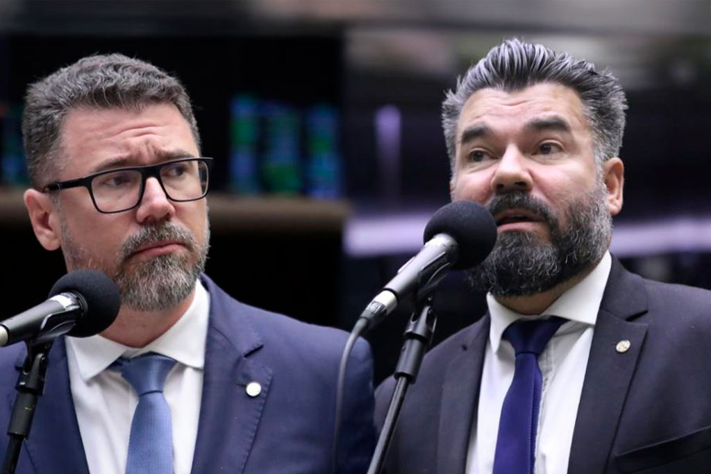 O autor do projeto, deputado Marcos Pollon (PL-MS) e o relator, deputado Delegado Caveira (PL-PA) - Foto: divulgação/Agência Câmara de Notícias