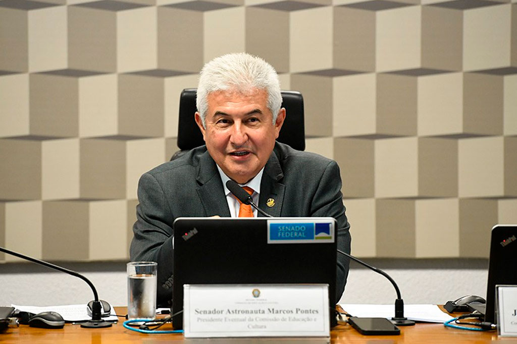 O senador Astronauta Marcos Pontes (PL-SP) é autor dos requerimentos para o debate – Foto: Jefferson Rudy/Agência Senado